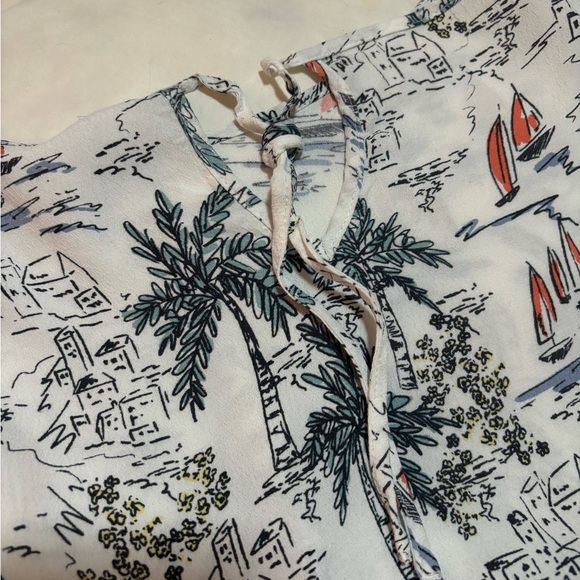 Lauren Conrad Mediterranean Seaside Rayon Blouse, Women’s Size Large - Picture 5 of 7